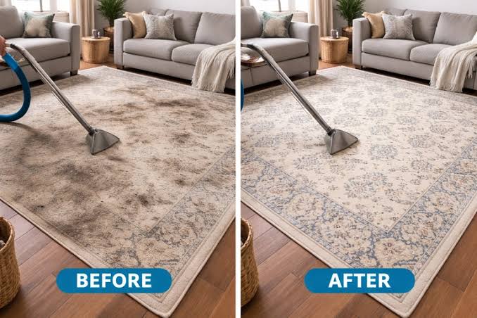 Area rug cleaning job