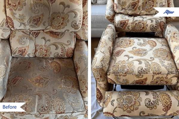 Upholstery cleaning job