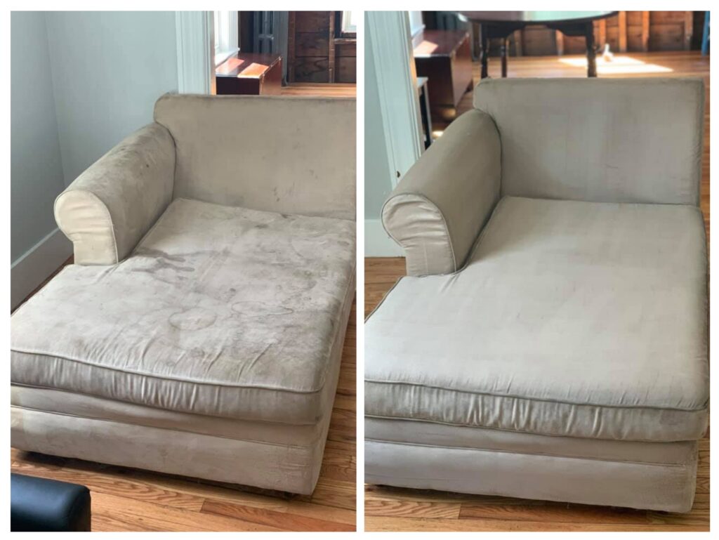 Upholstery cleaning job