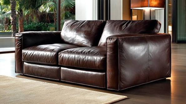 Freshly cleaned leather furniture